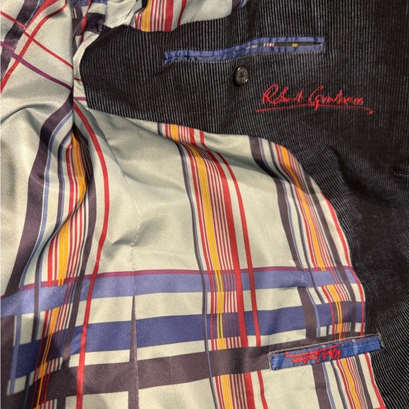Robert Graham Navy Corduroy Men's Blazer, Size 48L - Picture 2 of 15